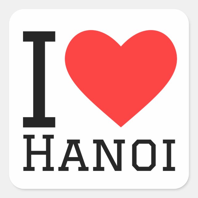 I love Hanoi  Square Sticker (Front)
