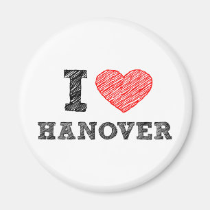 I Love Hanover Magnet