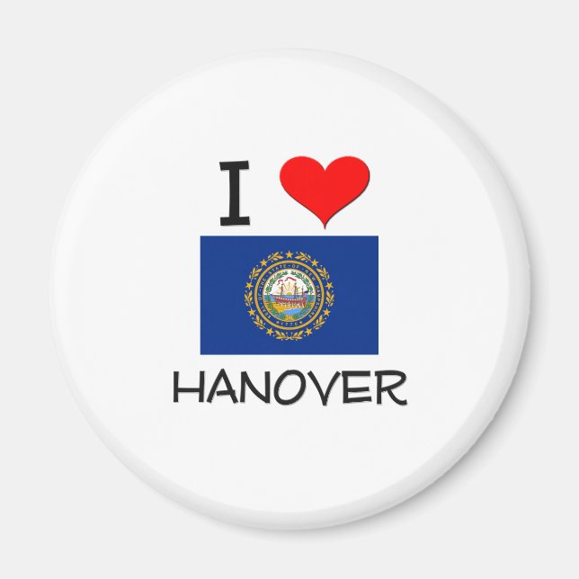 I Love Hanover New Hampshire Magnet (Front)
