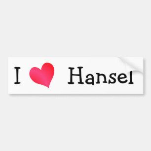 I Love Hansel Bumper Sticker