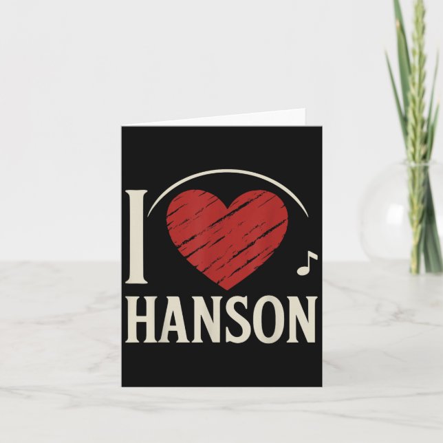 I Love Hanson County I Heart Hanson  Card (Front)