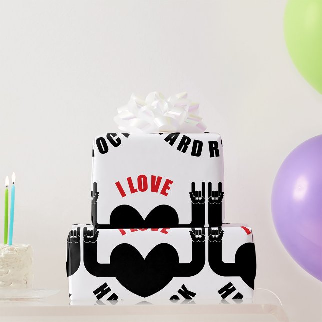 I Love Hard Rock Wrapping Paper (Creator Uploaded)