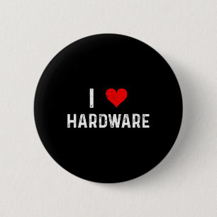 I Love Hardware - Heart Pc Gamer Gaming Build Code 6 Cm Round Badge