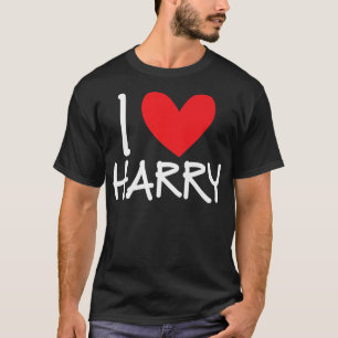 I Love Harry Name Personalised Men Guy BFF Friend T-Shirt