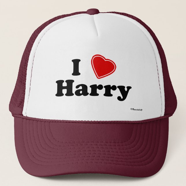 I Love Harry Trucker Hat (Front)