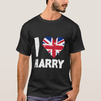 I Love Harry Union Jack Heart T-Shirt