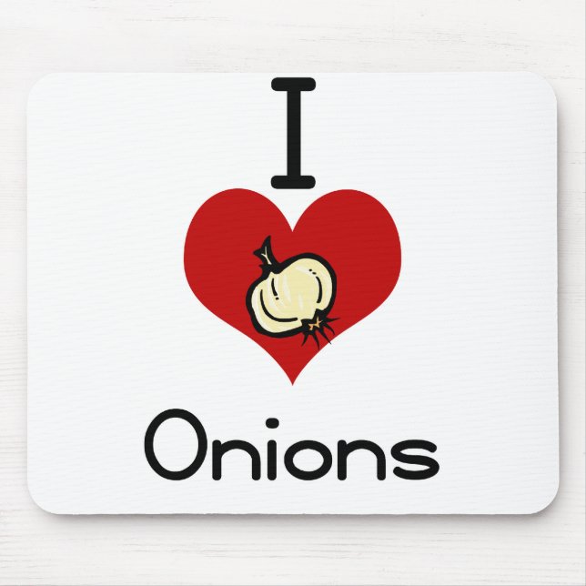 I love-hate onions mouse pad (Front)