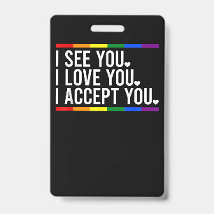 I Love Haunted Mound Lgbt Pride Lgbt Month Lgbt Fl ID Badge