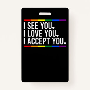 I Love Haunted Mound Lgbt Pride Lgbt Month Lgbt Fl ID Badge