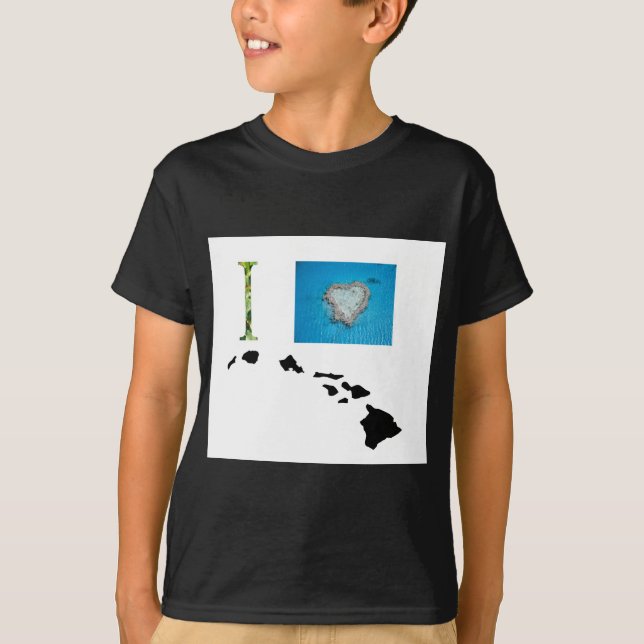 I Love Hawaii Design T-Shirt (Front)