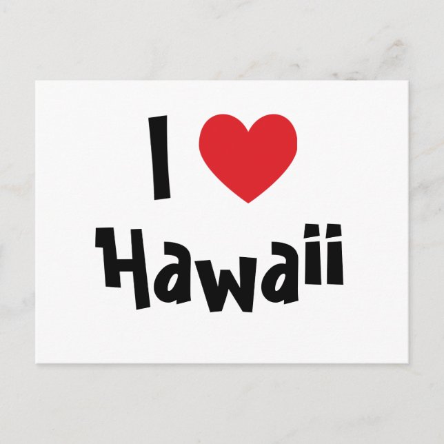 I Love Hawaii Postcard (Front)