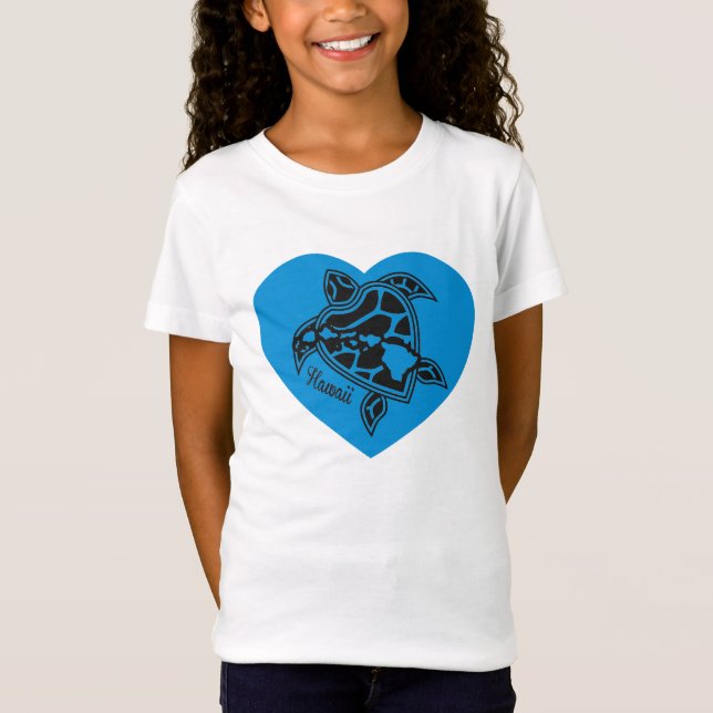 I Love Hawaii Shirt - Hawaii Islands Turtle (Front)
