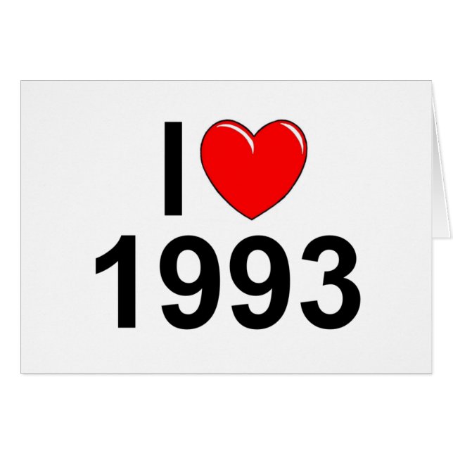I Love (Heart) 1993 (Front Horizontal)
