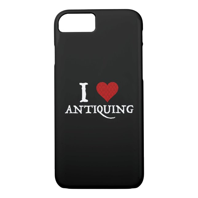 I Love (Heart) Antiquing Case-Mate iPhone Case (Back)