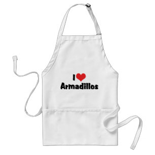 I Love Heart Armadillos Standard Apron