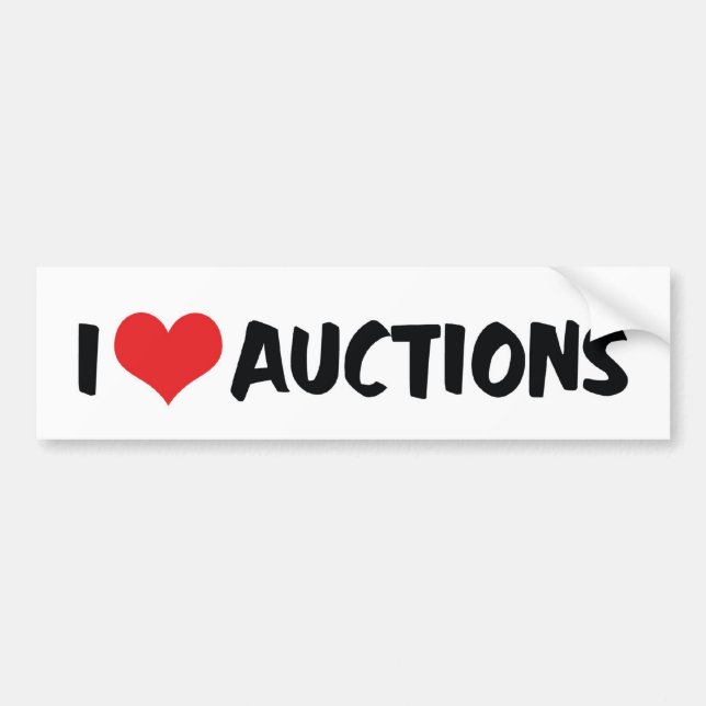 I Love Heart Auctions Bumper Sticker (Front)