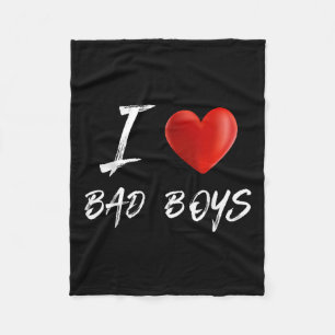I Love Heart Bad Boys Thug Gangster Tattoo T Shirt Fleece Blanket