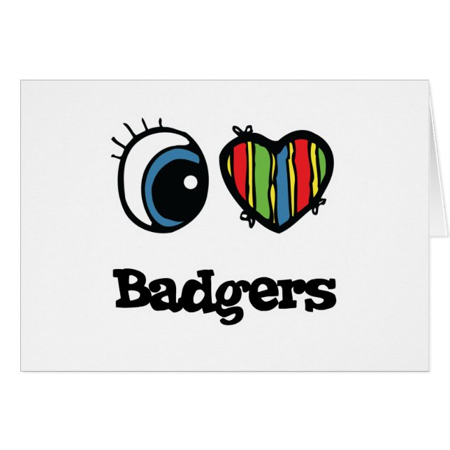 I Love (Heart) Badgers (Front Horizontal)