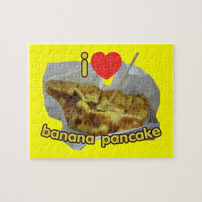 I Love (Heart) Banana Pancake ... Thai Street Food Jigsaw Puzzle (Horizontal)
