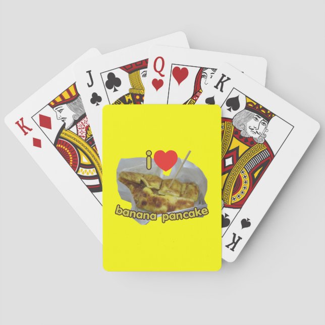 I Love (Heart) Banana Pancake ... Thai Street Food Playing Cards (Back)