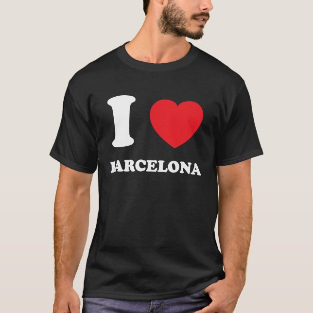I Love Heart Barcelona T-Shirt (Front)