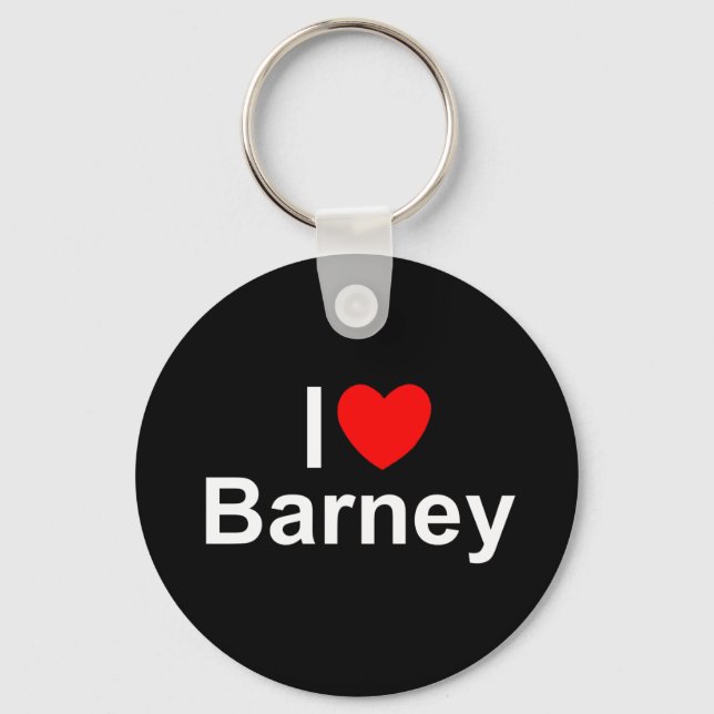 I Love (Heart) Barney Key Ring (Front)