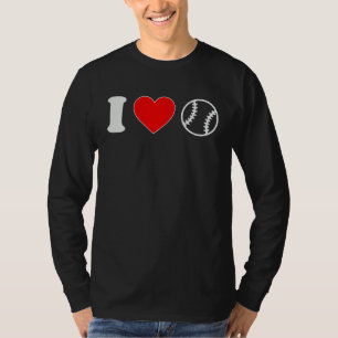 I Love Heart Baseball Player Fan Coach Sports for  T-Shirt
