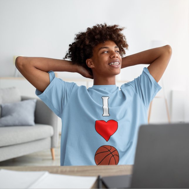 I Love/Heart Basketball Boys Basketball Player T-Shirt (Creator Uploaded)