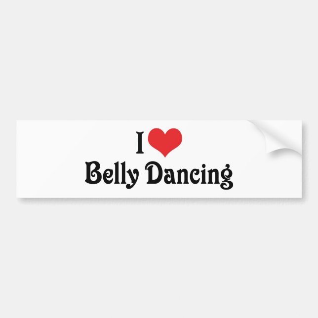 I Love Heart Belly Dancing Bumper Sticker (Front)