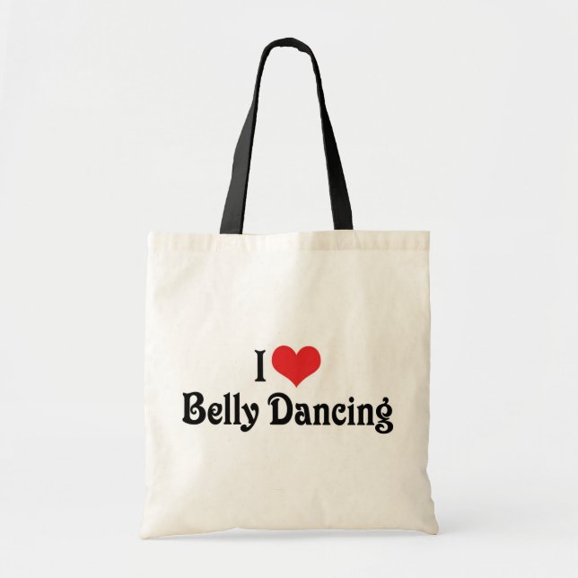 I Love Heart Belly Dancing Tote Bag (Front)