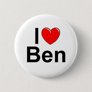 I Love (Heart) Ben 6 Cm Round Badge