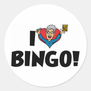 I Love Heart Bingo! - Bingo Lovers Classic Round Sticker