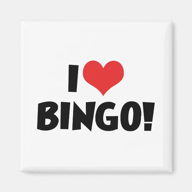 I Love Heart Bingo! - Bingo Lovers Magnet (Front)