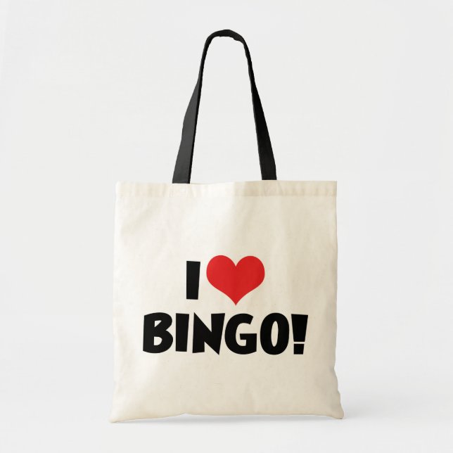 I Love Heart Bingo! - Bingo Lovers Tote Bag (Front)