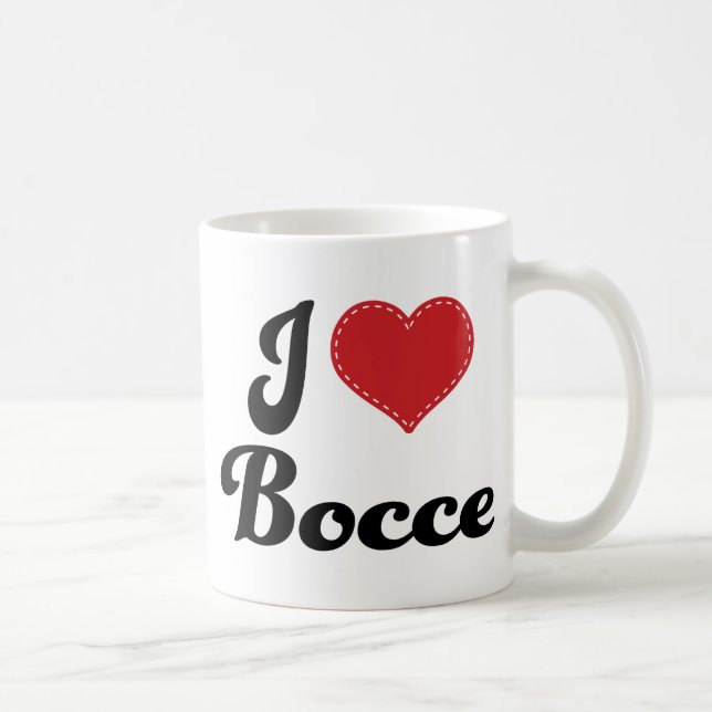 I Love (Heart) Bocce Coffee Mug (Right)
