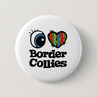 I Love (Heart) Border collies 6 Cm Round Badge