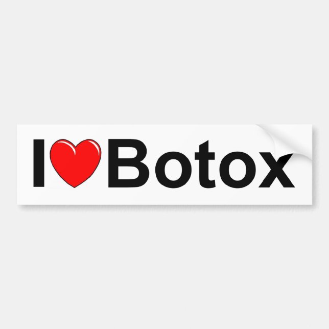 I Love (Heart) Botox Bumper Sticker (Front)
