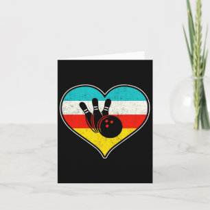 I Love (heart) Bowling Card