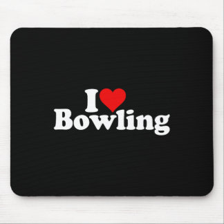 I Love Heart Bowling  Mouse Pad