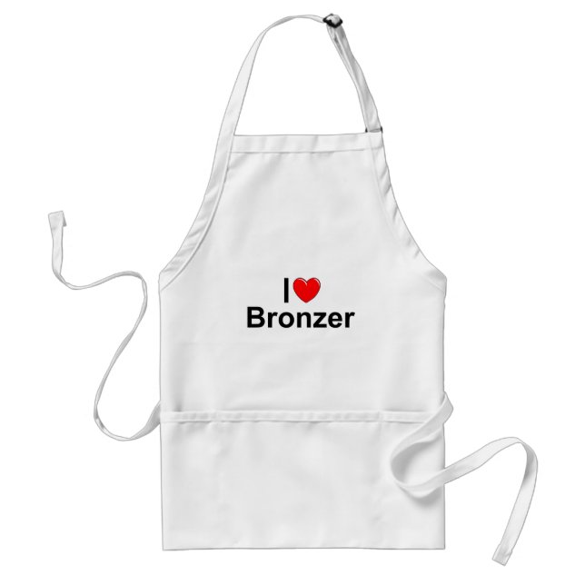 I Love (Heart) Bronzer Standard Apron (Front)