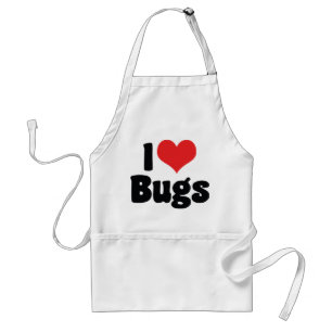 I Love Heart Bugs - Insects Entomologist Standard Apron