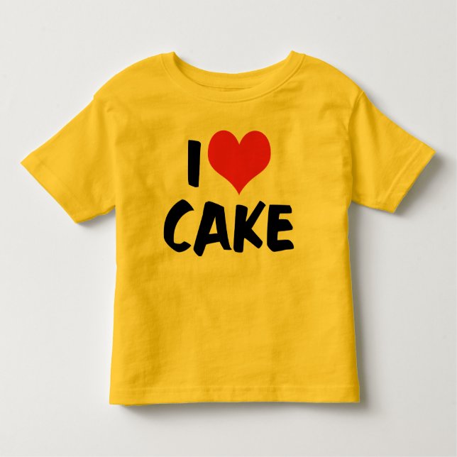 I Love Heart Cake - Cake Cookie Doughnut Lover Toddler T-Shirt (Front)