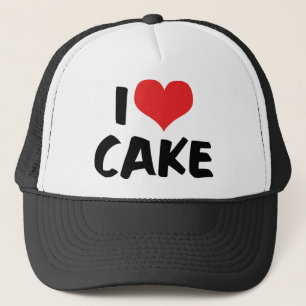 I Love Heart Cake - Cake Cookie Doughnut Lover Trucker Hat