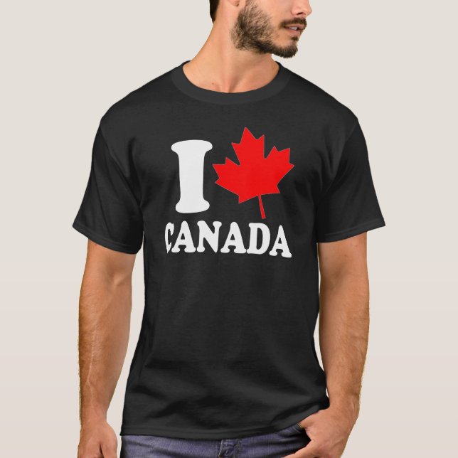 I Love Heart Canada T-Shirt (Front)