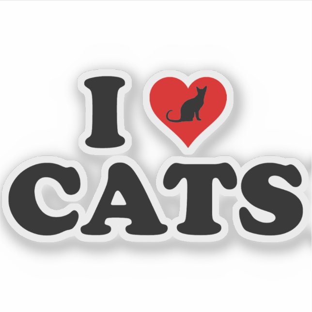 I Love (Heart) Cats (Front)