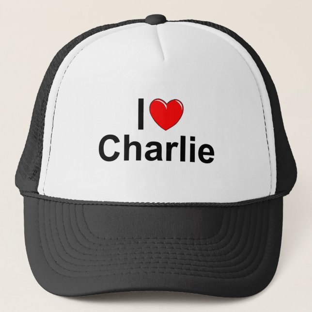 I Love (Heart) Charlie Trucker Hat (Front)