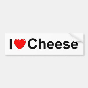 I Love (Heart) Cheese Bumper Sticker