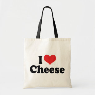 I Love Heart Cheese - Dairy Lover Tote Bag
