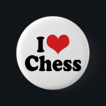 I Love Heart Chess 6 Cm Round Badge<br><div class="desc">I Love (Red Heart) Chess</div>