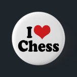I Love Heart Chess 6 Cm Round Badge<br><div class="desc">I Love (Red Heart) Chess</div>